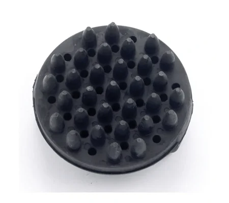 Lincoln Circular Rubber Curry Comb - Black