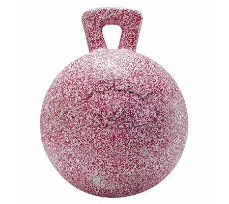 Horsemen's Pride Jolly Ball 10" Peppermint Scented Red/White Speckle