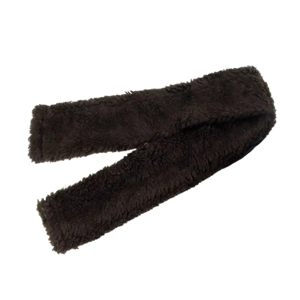 Hy Equestrian Fur Fabric Girth Sleeve Brown