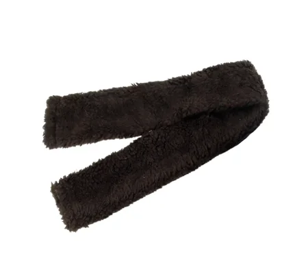 Hy Equestrian Fur Fabric Girth Sleeve Brown
