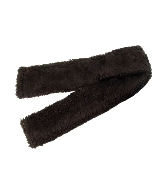Hy Equestrian Fur Fabric Girth Sleeve Brown