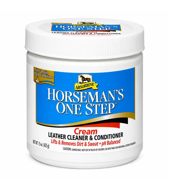 Absorbine Horsemans One Step leather cleaner and conditioner 425g tub