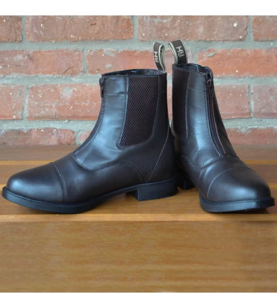 Hy Equestrian Children's Canterbury Zip Jodhpur Boot Brown