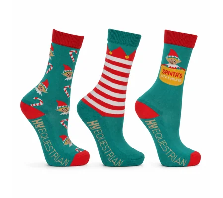 Hy Equestrian - Children’s Elf Socks (Pack of 3) Child 8-12