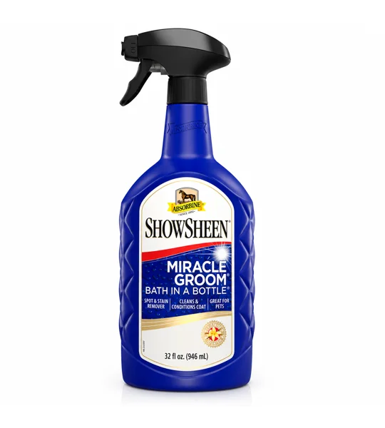 Absorbine ShowSheen Miracle Groom 946ml waterless horse shampoo spray bottle