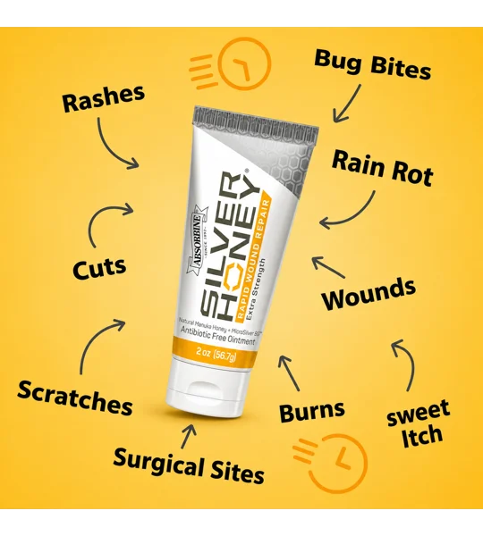 Absorbine Silver Honey Rapid Wound Repair Ointment 2oz horse care product