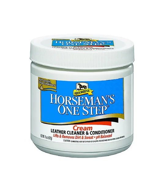 Absorbine Horsemans One Step leather cleaner and conditioner 425g tub