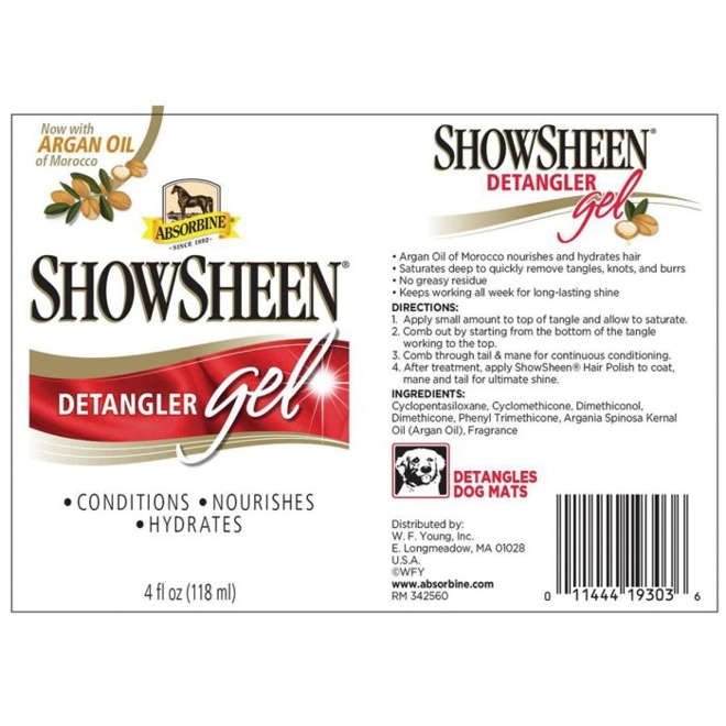 Additional Image for Absorbine Showsheen Detangler Gel 118 Ml