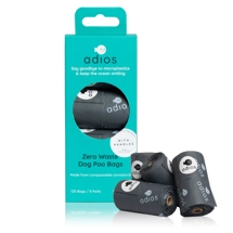 Adios Handle on a Roll Poo Bags Grey - 8 Rolls (120 Bags)