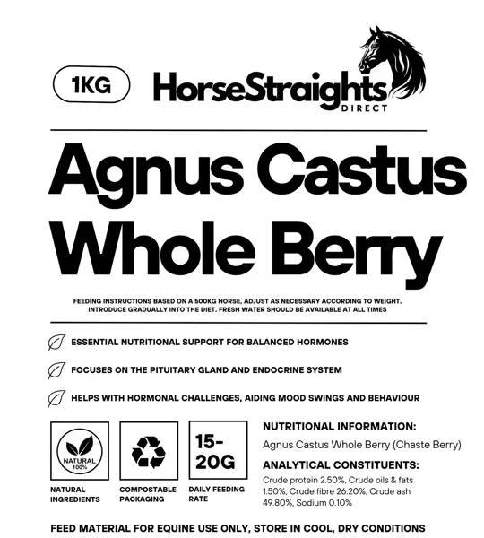 Horse Straights Direct Agnus Castus Whole Berry - 1 Kg