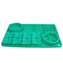 Ancol Orva Lick Slow Feed Mat Green - 40 Cm x 30 Cm