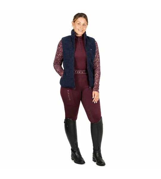 Hy Equestrian Elevate Heritage Teddy Fleece Gilet Navy