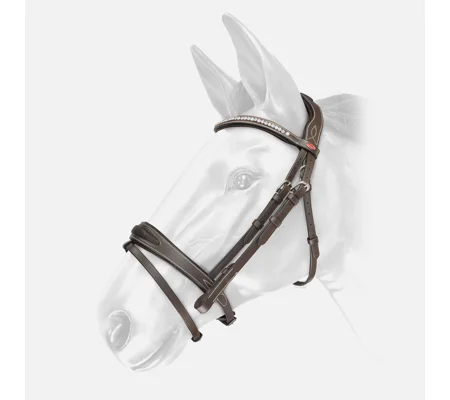 Whitaker BR071 Chicago Bling Bridle Light Havana