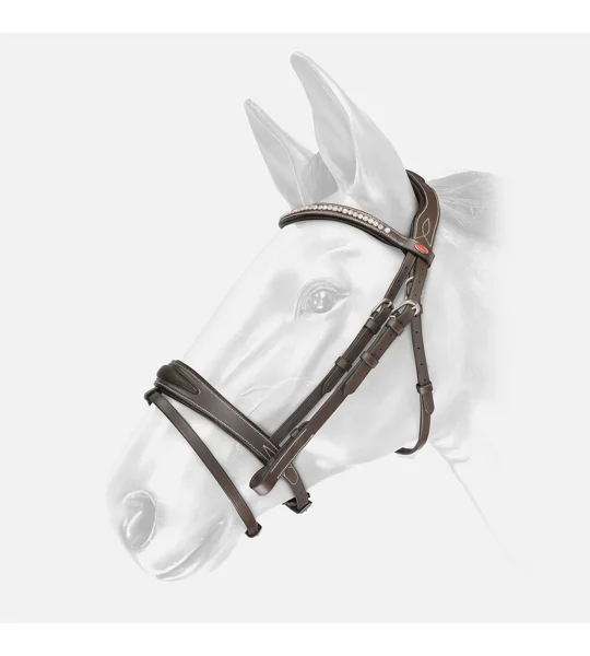 Whitaker BR071 Chicago Bling Bridle Light Havana