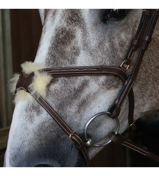 Whitaker BR101 Vienna Mexican Bridle with Reins Havana