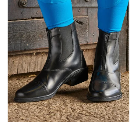 Brogini 401 Tivoli Leather Paddock Boots Black