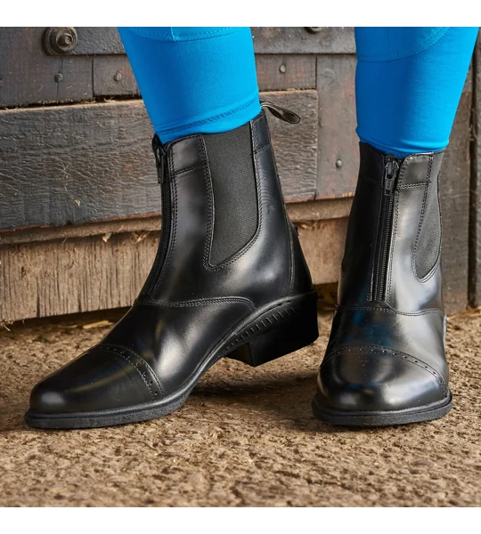Brogini 401 Tivoli Leather Paddock Boots Black