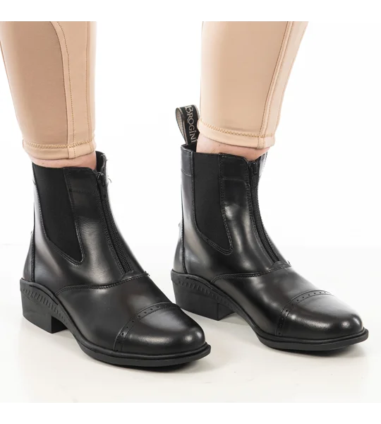 Brogini 401 Tivoli Leather Paddock Boots Black