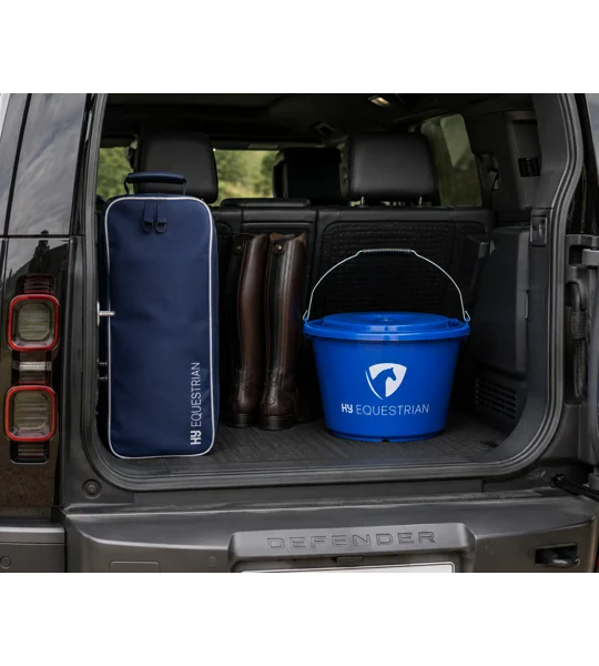 Hy Equestrian Bucket with Lid 18 litre Blue