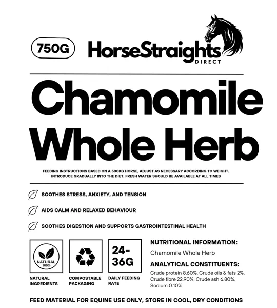 Horse Straights Direct Chamomile Whole Herb - 750 Gm