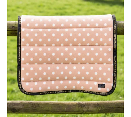 Supreme Products Dotty Fleece Saddle Pad Luxurious Latte