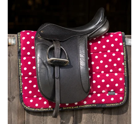 Supreme Products Dotty Fleece Saddle Pad Rich Raspberry