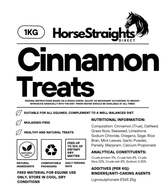 Horse Straights Direct Cinnamon (True) Treats - 1 Kg