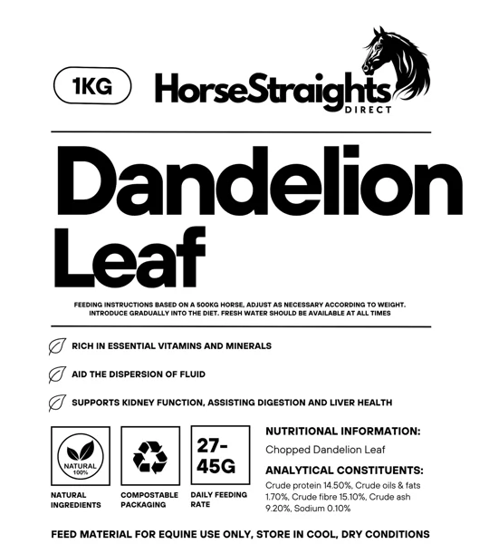 Horse Straights Direct Dandelion Leaf Chopped - 1 Kg