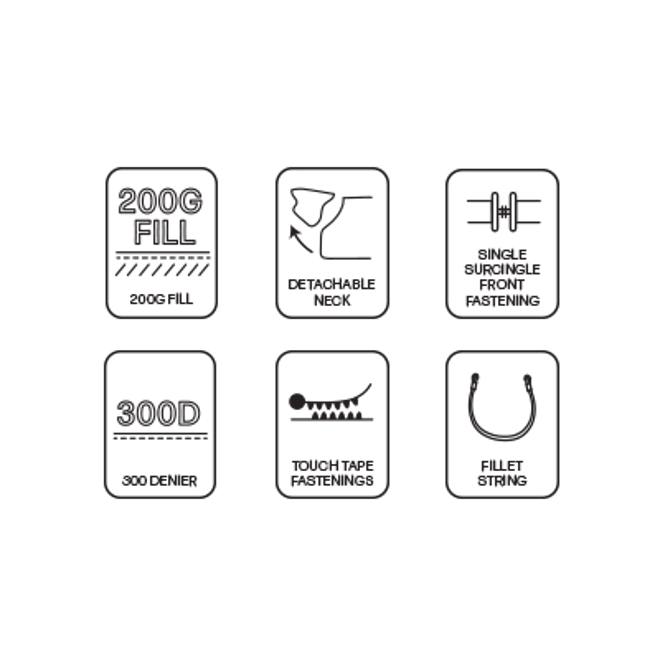 Additional Image for DefenceX Shield 200g Liner Rug with Detachable Neck Navy