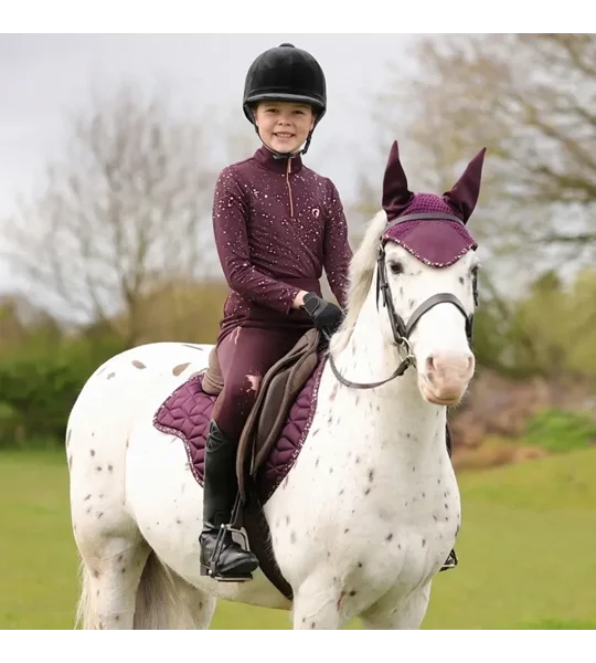 Hy Equestrian Enchanted Collection Fly Veil Plum/Rose Gold