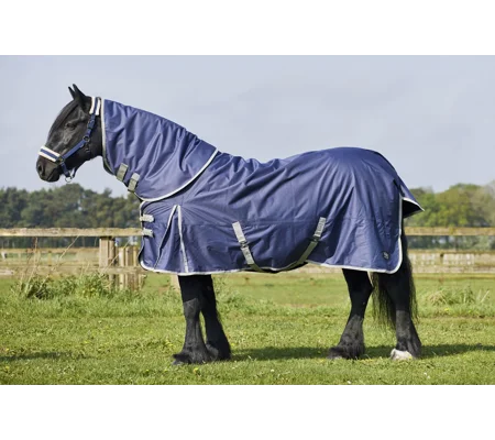 Firefoot Turnout Rug Detachable Neck 50g Navy/Grey