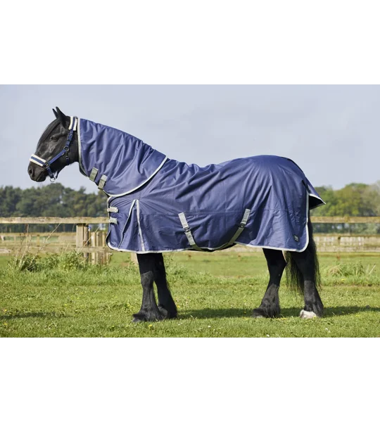 Firefoot Turnout Rug Detachable Neck 50g Navy/Grey