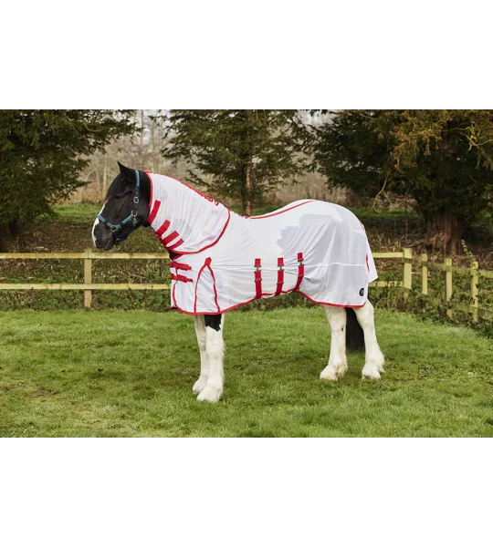 Firefoot Fly Rug Detachable Neck White/Red