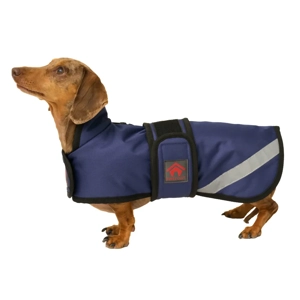 Firefoot Outdoor Dachshund Coat with Fleecy Lining Navy