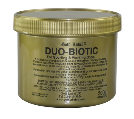 Gold Label Canine Duo-Biotic - 300 Gm
