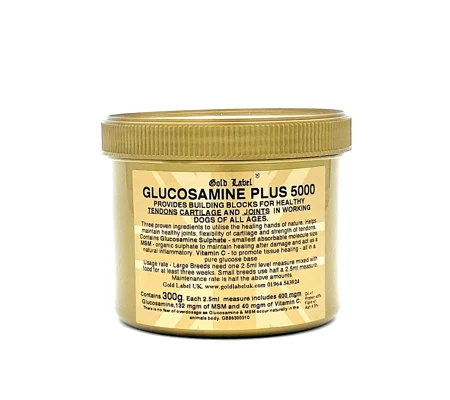 Gold Label Canine Glucosamine Plus 5000 - 300 Gm