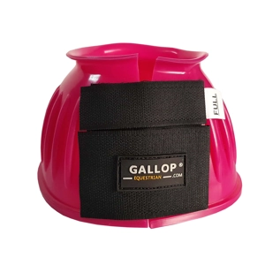 Gallop Double Taped PVC Ribbed Over Reach Boots Fuchsia