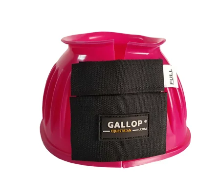 Gallop Double Taped PVC Ribbed Over Reach Boots Fuchsia