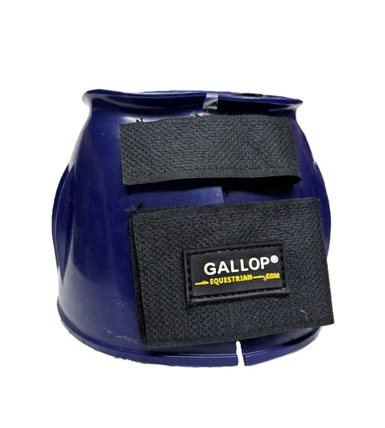 Gallop Double Taped PVC Ribbed Over Reach Boots Blue