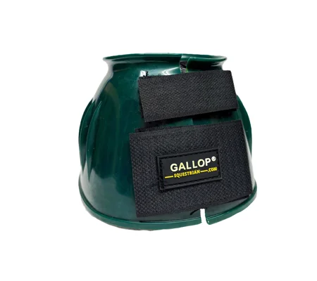 Gallop Double Taped PVC Ribbed Over Reach Boots Green