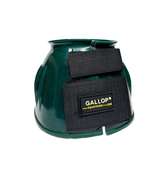 Gallop Double Taped PVC Ribbed Over Reach Boots Green