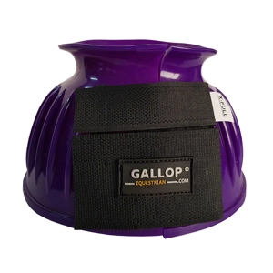 Gallop Double Taped PVC Ribbed Over Reach Boots Purple