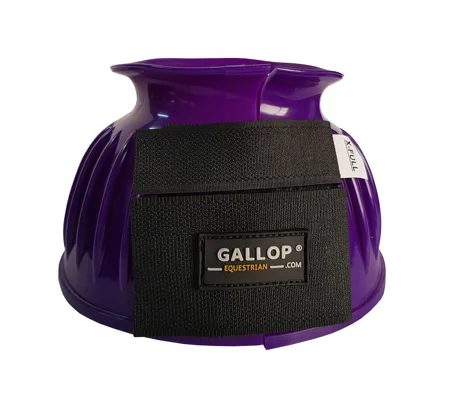 Gallop Double Taped PVC Ribbed Over Reach Boots Purple