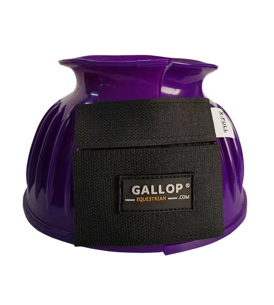 Gallop Double Taped PVC Ribbed Over Reach Boots Purple