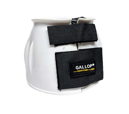 Gallop Double Taped PVC Ribbed Over Reach Boots White