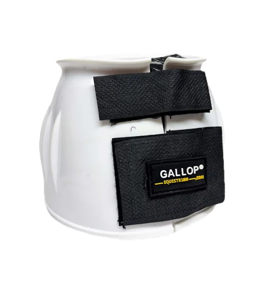 Gallop Double Taped PVC Ribbed Over Reach Boots White