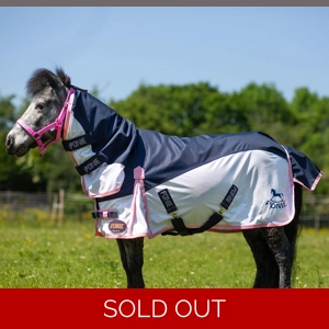 Gallop Ponie Turnout Fly Rug Combo Navy