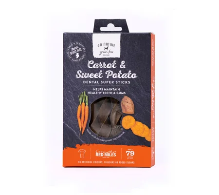 Go Native Dental Super Sticks Carrot & Sweet Potato - 150 Gm