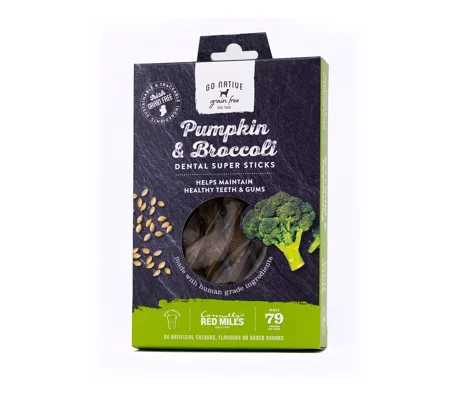 Go Native Dental Super Sticks Pumpkin & Broccoli - 150 Gm