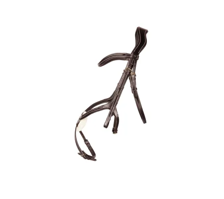 ProPresicce Pelle Grackle Leather Bridle by Hy Equestrian Brown/Brass
